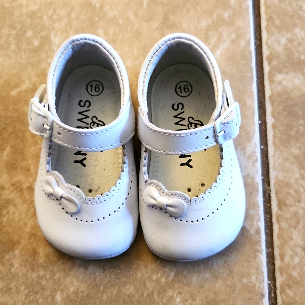 B.S. white baby girl shoes